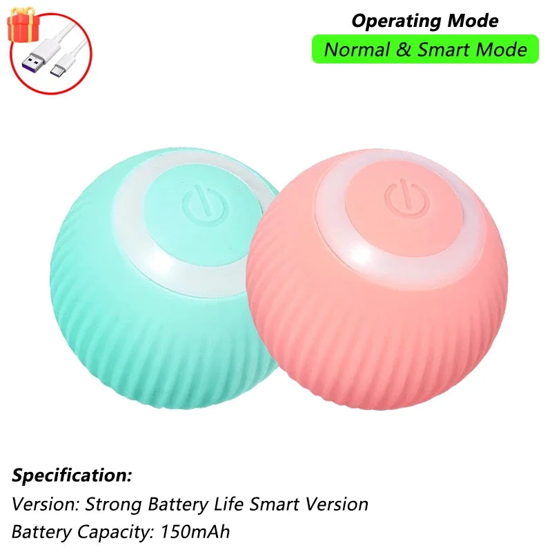 This interactive spherical toy for cats features an automatically rotating tail ball design and isarechargeable electric pet toy
