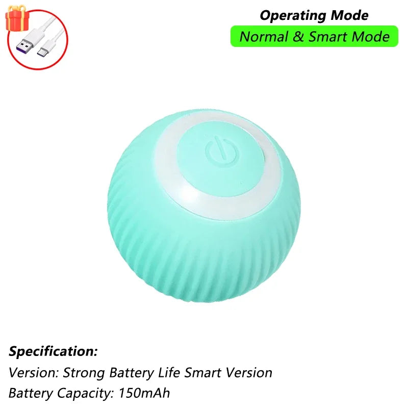 This interactive spherical toy for cats features an automatically rotating tail ball design and isarechargeable electric pet toy