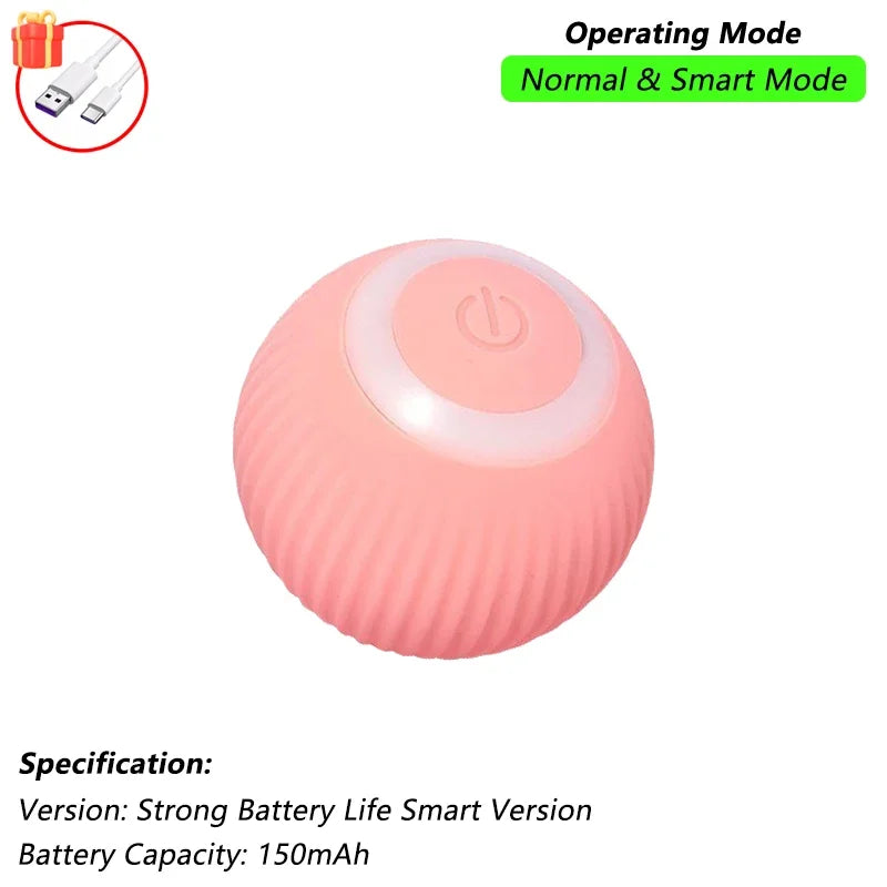 This interactive spherical toy for cats features an automatically rotating tail ball design and isarechargeable electric pet toy