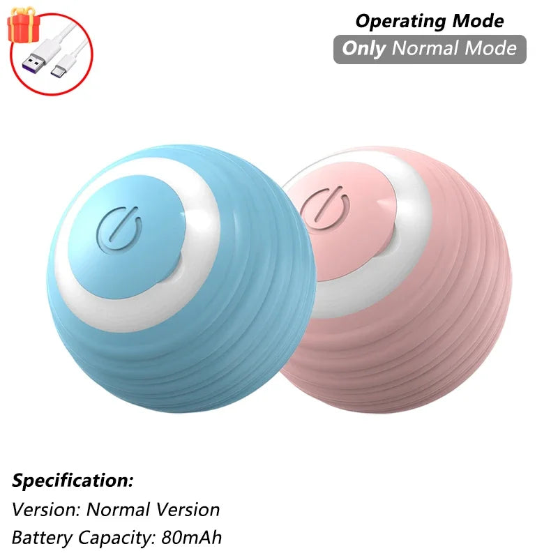 This interactive spherical toy for cats features an automatically rotating tail ball design and isarechargeable electric pet toy